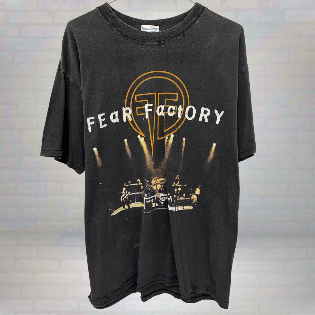90s FEAR FACTORY スマッシャー デヴォウラー Tシャツ Rare Vintage 90s Fear Factory Characters T Shirt XL | eBay