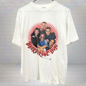 Vintage Backstreet Boys Portrait T-shirt, 90s Boy Band Graphic Tee, Retro Music Shirt, 90s Pop Culture Apparel, Boy Band Tee, Size Medium