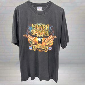 Vintage Lynyrd Skynyrd 2002 Tour Tee | Southern Rock Shirt | Bald Eagle Guitar | 90s Concert Tour T-Shirt | Grunge Rock Tee Size Large