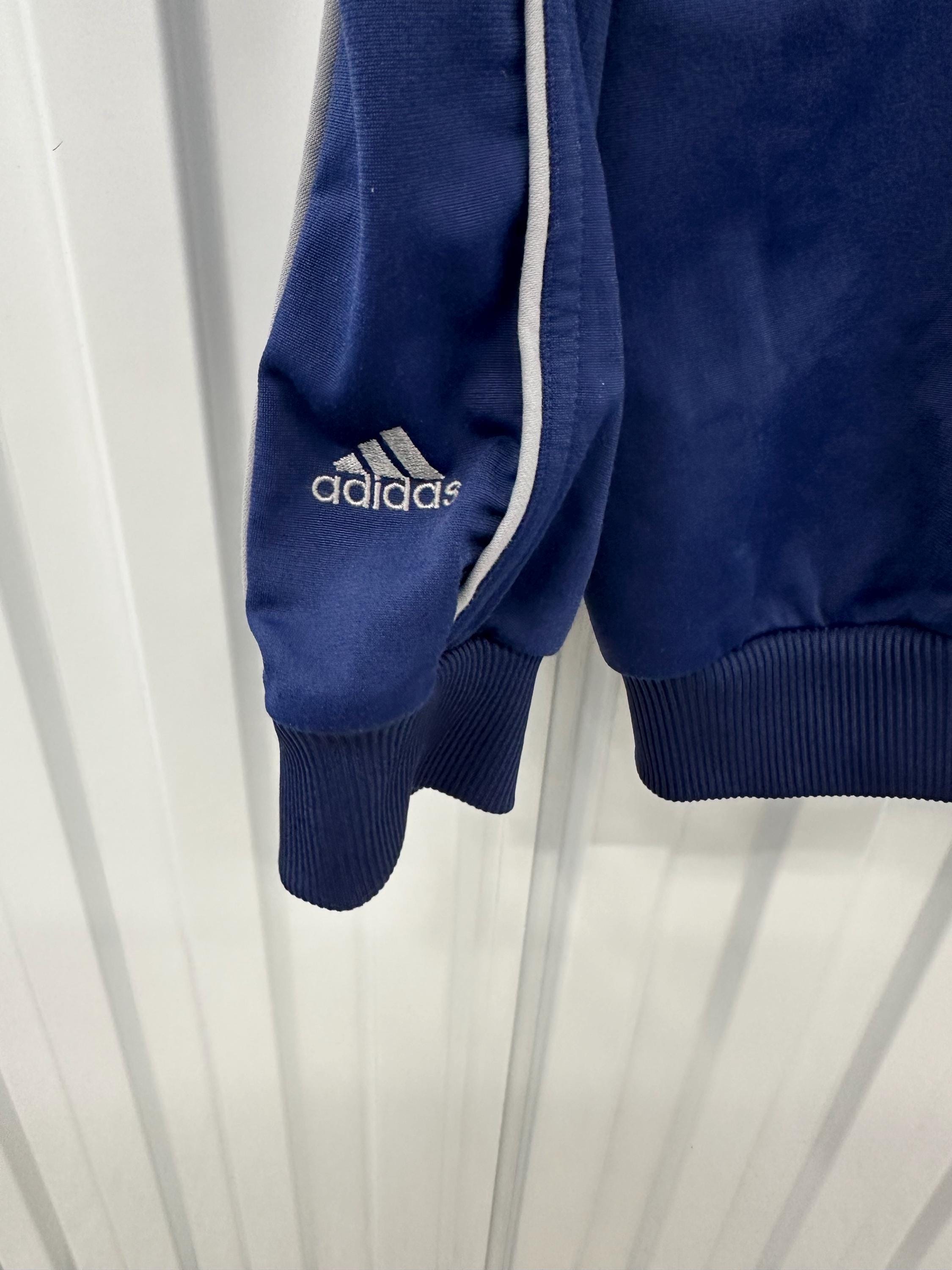 トップス archive adidas track jacket y2k navy Vintage Adidas Track Jacket Navy Blue Zip up Y2K Streetwear