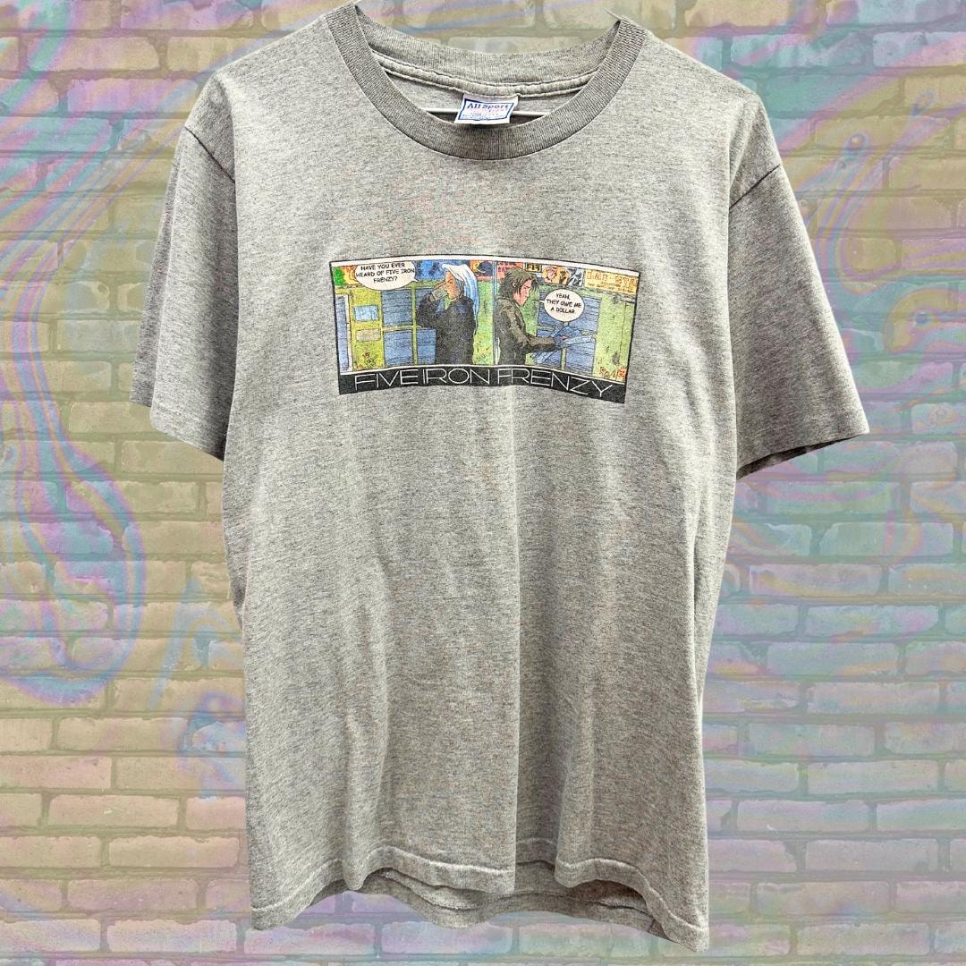 90s ビンテージ FIVE IRON FRENZY スカパンクバンド アニメモチーフ Tシャツ 90s The Insyderz Ska Punk Band Shirt Five Iron Frenzy T- Shirt