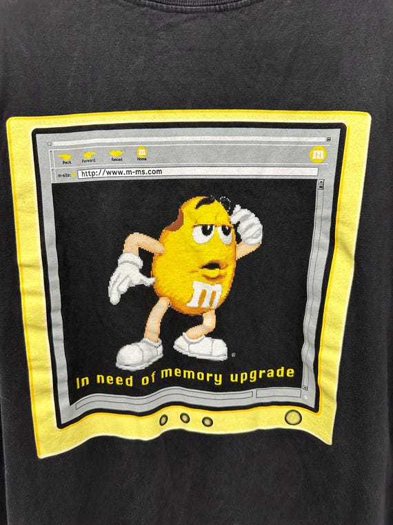 Vintage M&Ms Memory Upgrade Tee | Y2K Humorous T-… - image 3