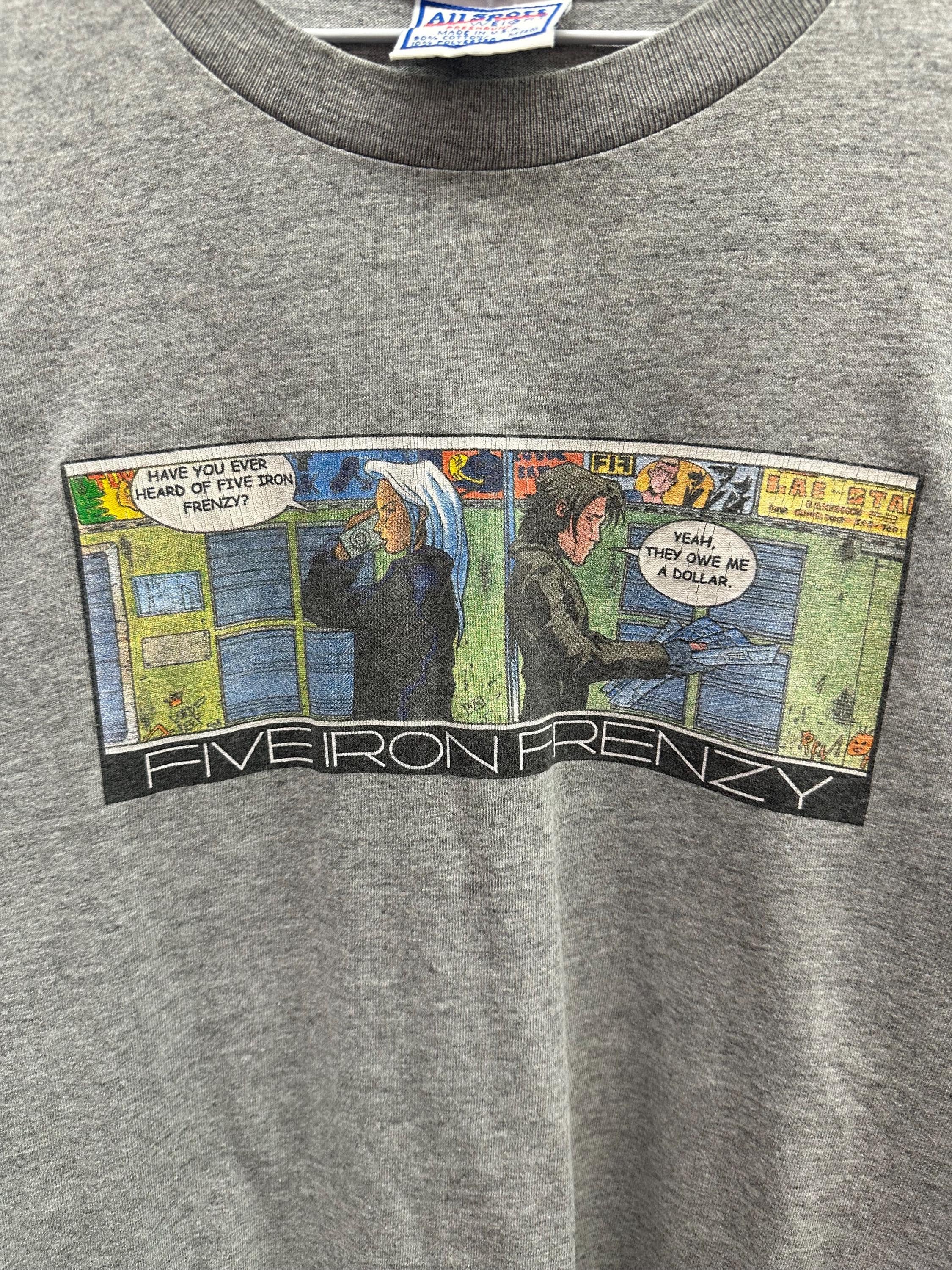 90s ビンテージ FIVE IRON FRENZY スカパンクバンド アニメモチーフ Tシャツ 90s The Insyderz Ska Punk Band Shirt Five Iron Frenzy T- Shirt