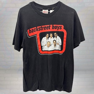 Vintage Backstreet Boys T-Shirt | 90s Boy Band Graphic Tee | 90s Pop Music Shirt | Retro Concert | Rare Fan Merch Black T-Shirt Size Medium