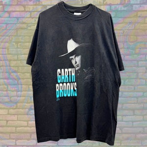 Garth Brooks 90s Country Profile Promo Tshirt XL Unisex 90s Vintage Music Outdoors Western Cowboy