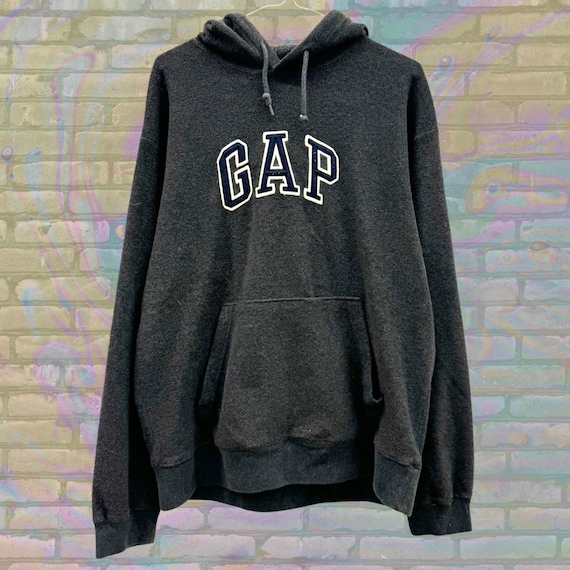 Vintage GAP Hoodie Sweatshirt – Classic Black Pullover, Cozy