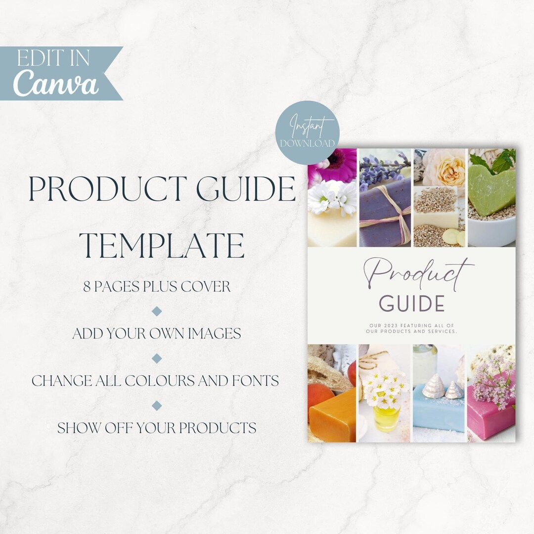 Editable Product Guide Template INSTANT DOWNLOAD Printable Etsy