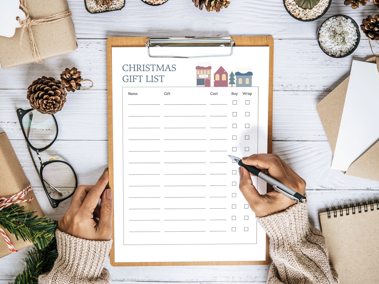 Christmas Gift List Printable Holiday - Il 1588xN.4374383639 4zy5