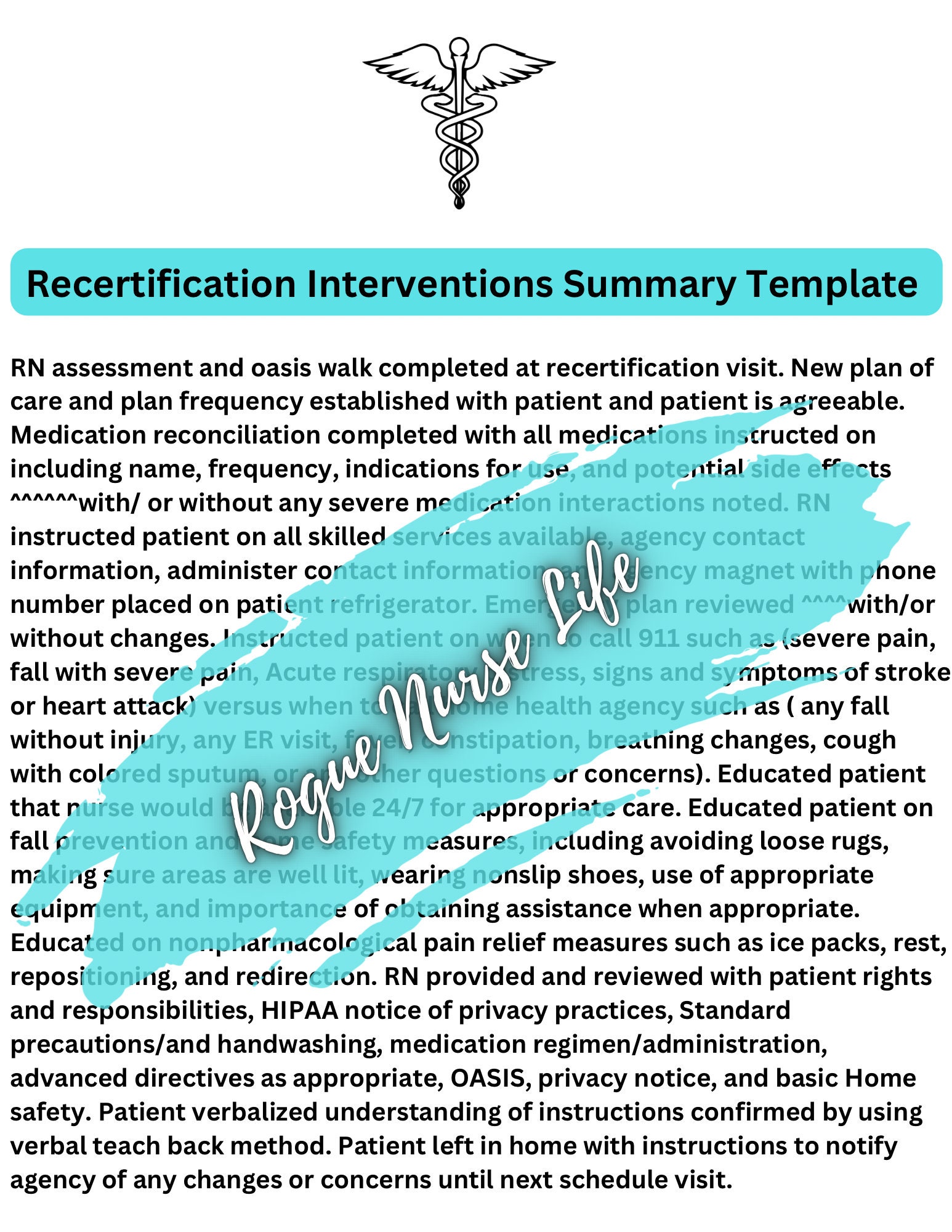 Home Health Cheat Sheet Bundle for OASIS E Recertification for Home