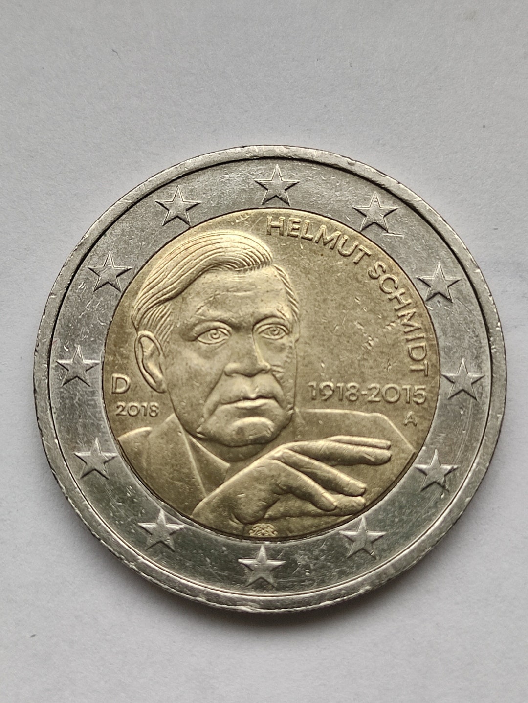 2 Euro Helmut Schmidt Etsy.de