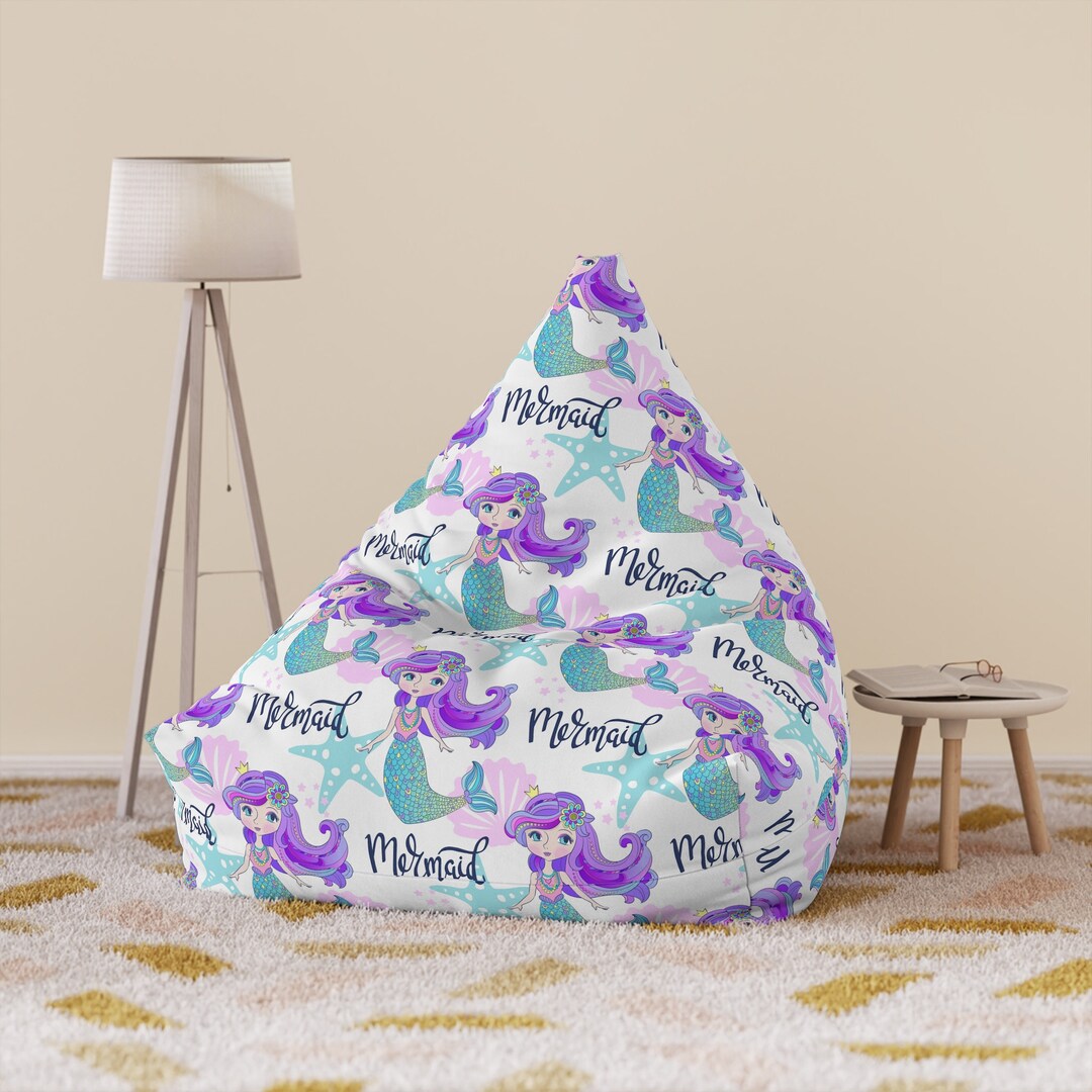 Mermaids Bean Bag Kids Bean Bag Chair Cover Under the Sea Etsy