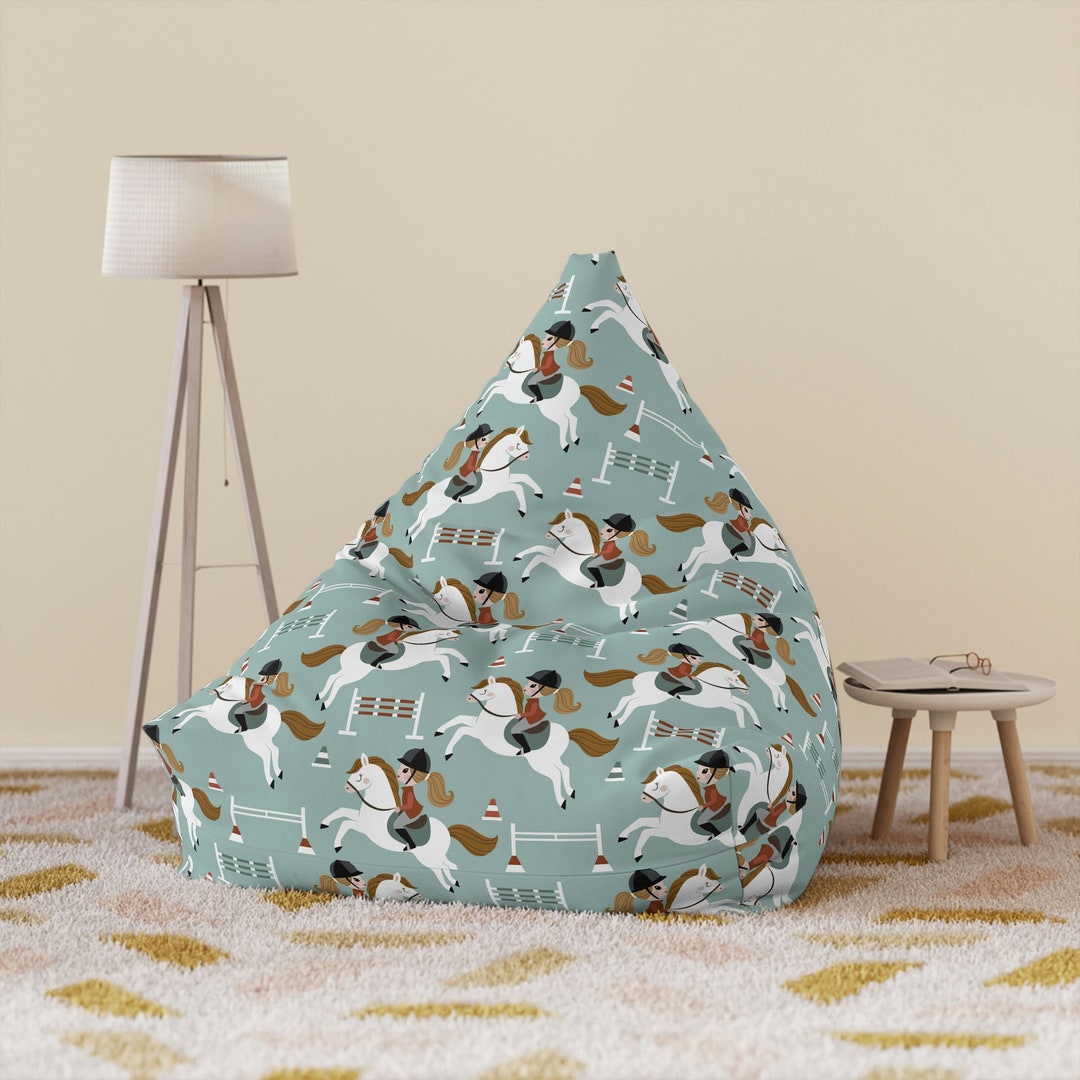 Horse Riding Bean Bag Kids Bean Bag Chair Cover Gifts for Kids Adult