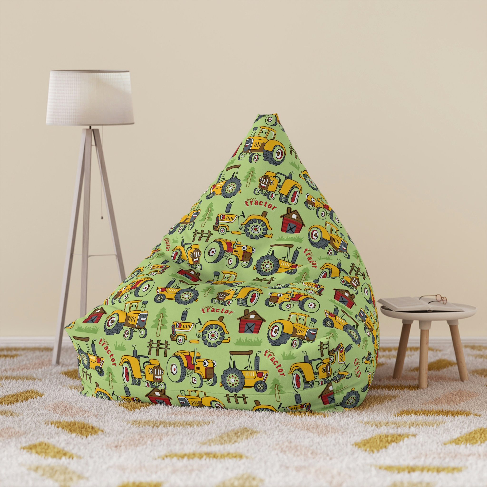 Tractor Farm Bean Bag Kids Bean Bag Chair Cover Gifts for Kids Gifts for Him Gifts for Her Etsy