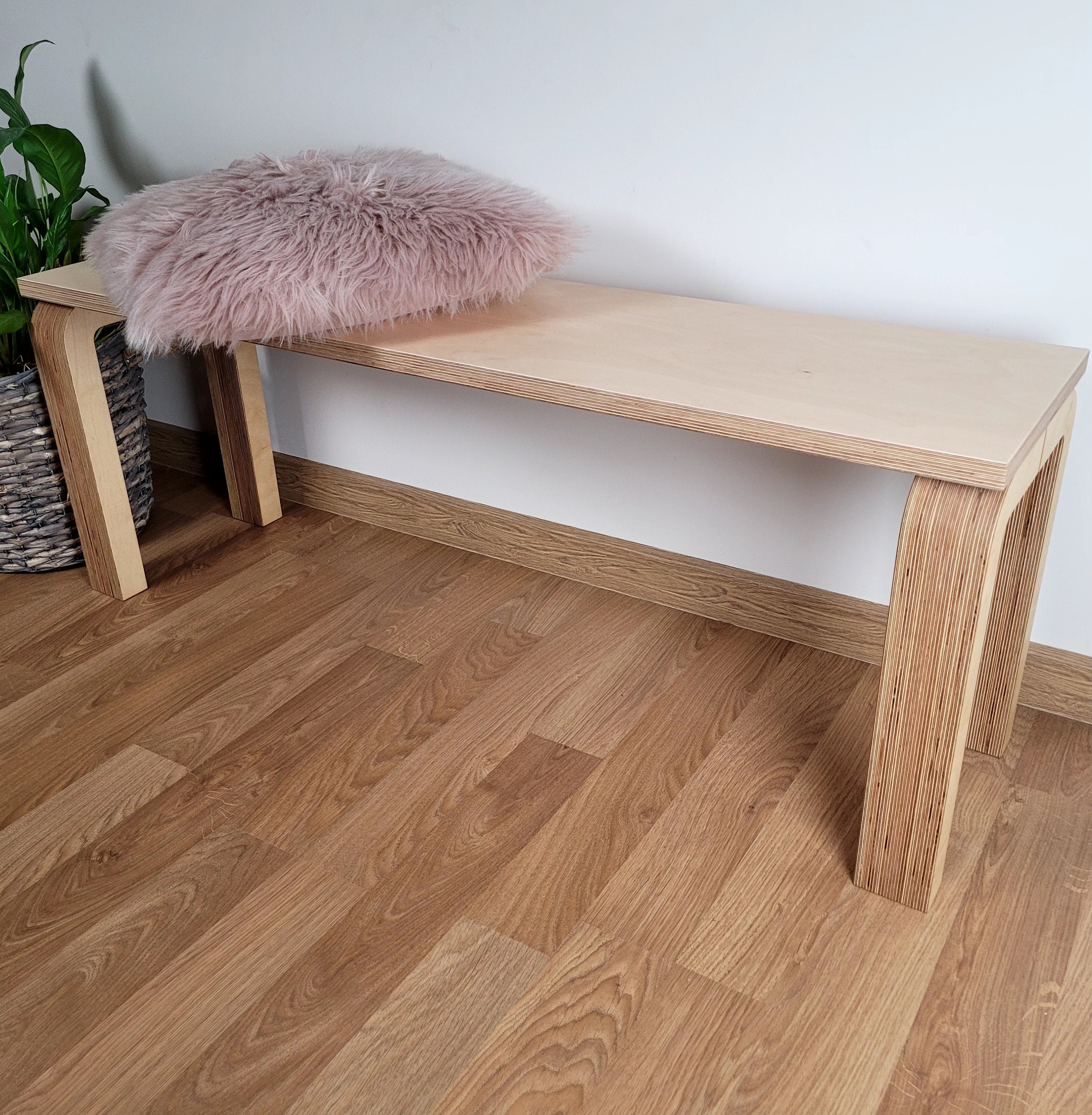 Scandinavian Plywood Bench Contemporary Table CUSTOMISABLE Etsy