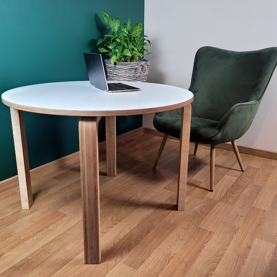 Handmade Round Dining and Coffee Table Contemporary Artek Style