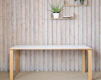 Plywood desk for office or dining room.