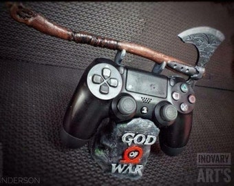 Kratos Axe Controller Stand || God of War || Support de téléphone joystick || Jeux et décoration de chambre || Décor de bureau et de bureau || Support de hache Leviathan
