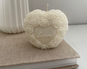 I Love You Candle, Heart Sculpture Candle, Aesthetic Heart Candle, Love Heart Candle