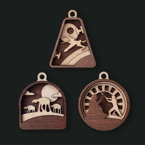 Lasercut File | Star Wars Ornament Batch, Christmas Decor, Digital Download