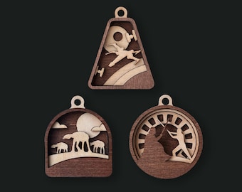Lasercut File | Star Wars Ornament Batch, Christmas Decor, Digital Download