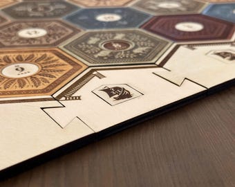 Settlers of Catan 5-6 Player Expansion, Seafarers Expansion, Laser Cut File, Luxury Board Game, Digital Download