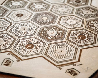 Settlers of Catan Game Board, Laser Cut File, Luxury Board Game, Digital Download