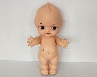 Vintage Kitschy Cute Kewpie Rubber Squeak Doll Toy