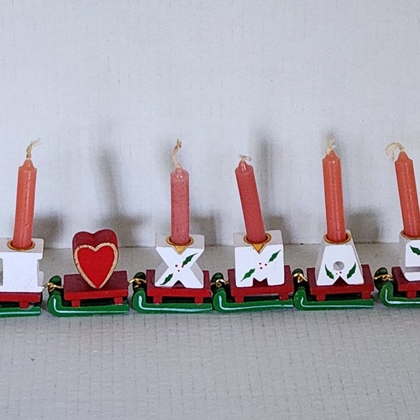 Wooden Train Candle Holder Etsy