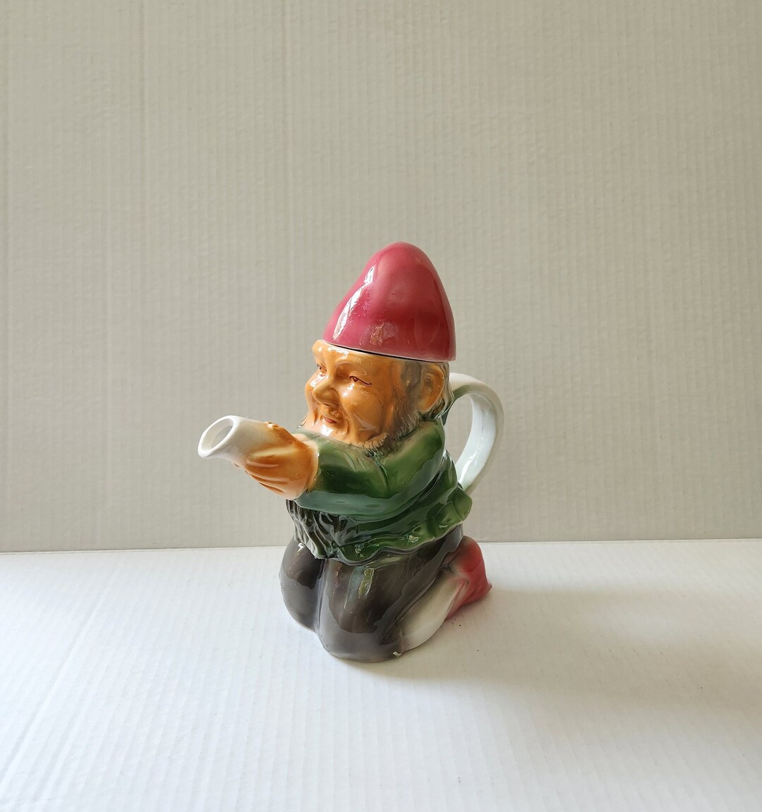Vintage Gnome Novelty Teapot Garden Gnome Pixie Elf Unique Gift Etsy