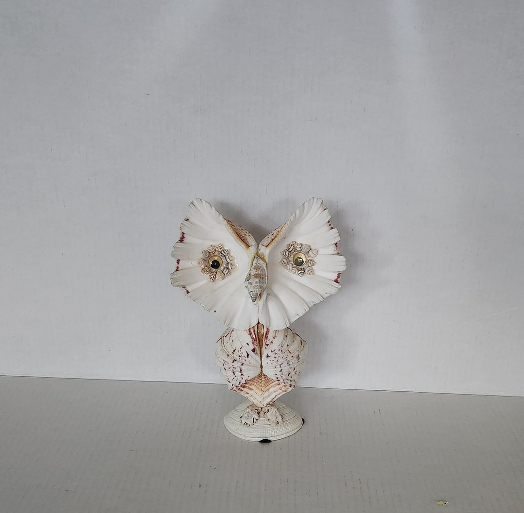 vintage-kitschy-folk-art-seashell-owl-figurine-shell-sculpture-etsy