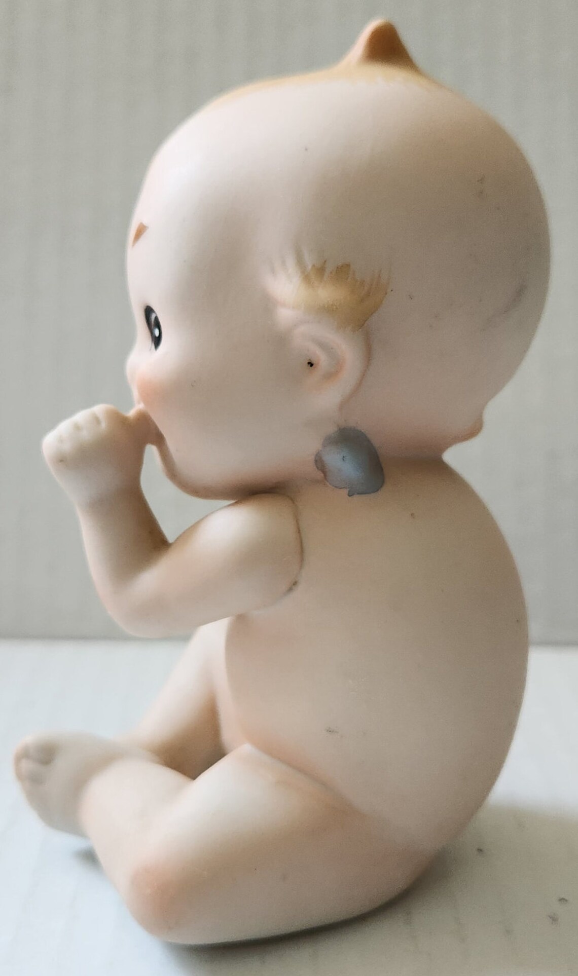 Vintage Lefton Kewpie Doll Porcelain Figurine Kitschy Thumbsucker Cupie