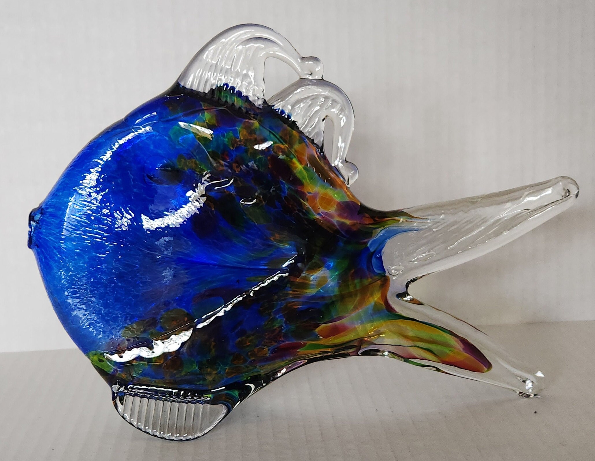Vintage Multicoloured Murano Style Glass Fish - Etsy
