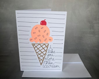 I Like You Card with Envelope