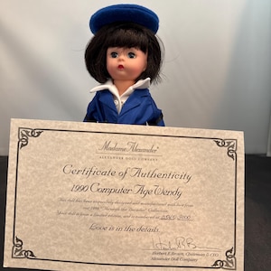 Computer Age Wendy, Limited Edition, Madame Alexander, 8&quot; Vintage Doll, All Accessories, Box, Wrist Tag, COA
