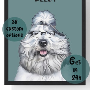 Ritratto di cane dipinto personalizzato download digitale Ritratto di cane personalizzato da foto Ritratto di animale domestico personalizzato regalo per amanti degli animali