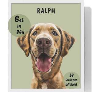 Dog art custom Pet portrait DIGITAL DOWNLOAD Pet sketch from photo Personalize dog portrait