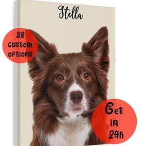 Custom pet portrait from photo Personalized dog art Pet portrait custom Dog portrait DIGITAL DOWNLOAD to print Pet lover gift Pet memorial