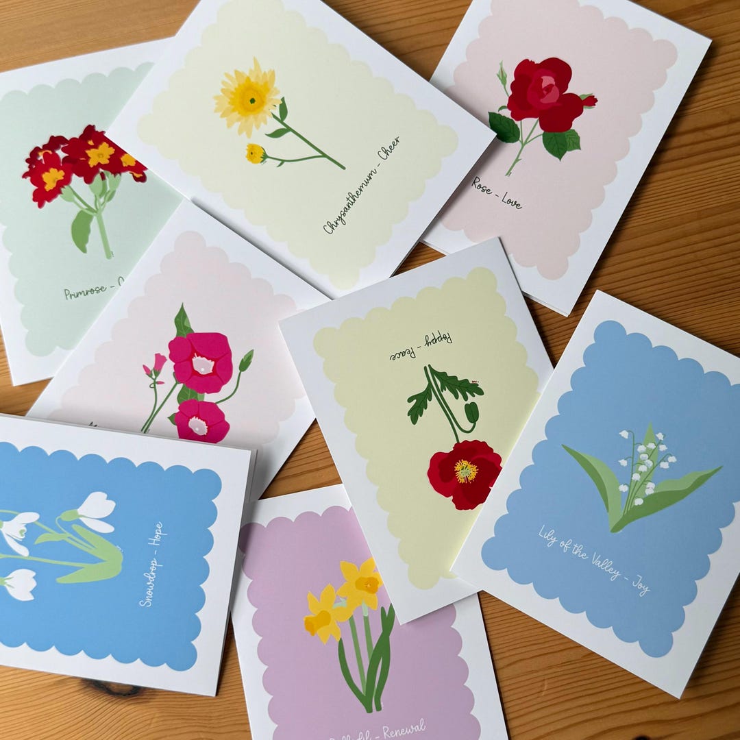 Flower Reference Boxed Stationery Set | Botanical Cards With Envelopes ...