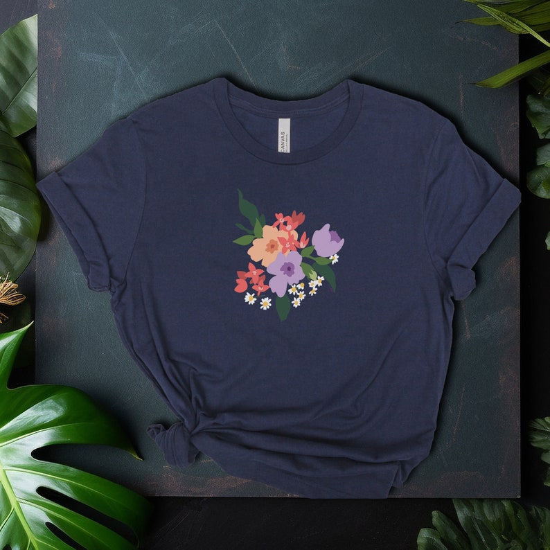 Peach Floral Printed Shirt Style Top