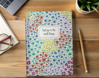 Diario de gratitud floral / Diario de la felicidad / Diario de agradecimiento / Cuaderno de atención plena / Reflexión diaria / Regalo para el bienestar a través de la escritura