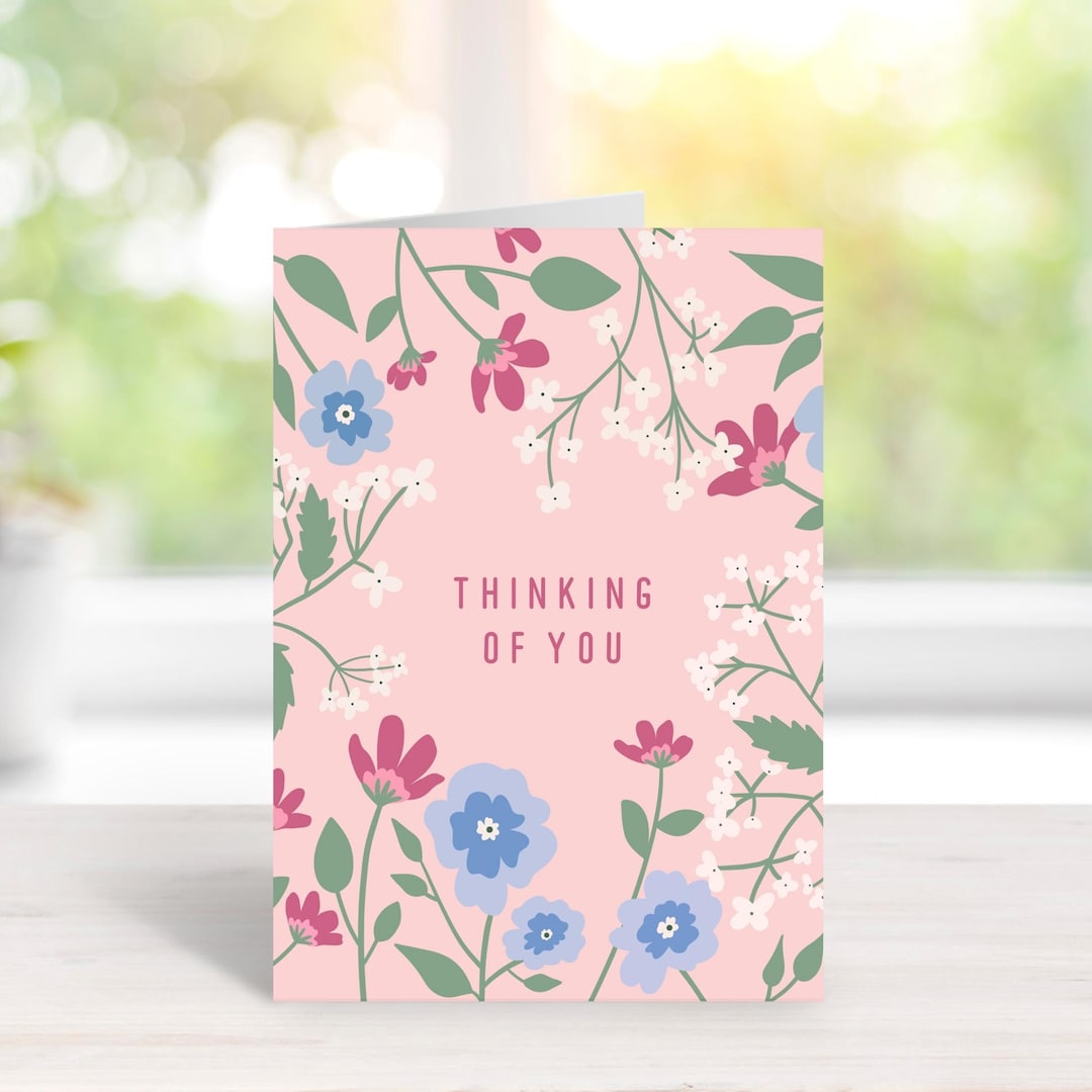 Thinking of You Floral Card | Missing You | Get Well Soon Card ...