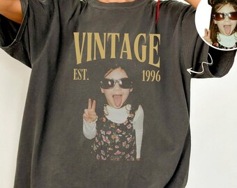 Personalized 30th Birthday Shirt: Custom Photo Comfort Color Tee, In My Thirties Era Gift Her, Vintage Est 1996 Party