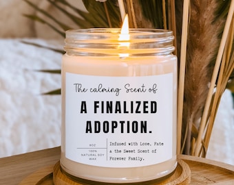 Finalized Adoption Candle, Adoption Gifts for Family, New Adoption Gift, Adopted Mom Gift, Adoption Day 2025, Gotcha Day Gift