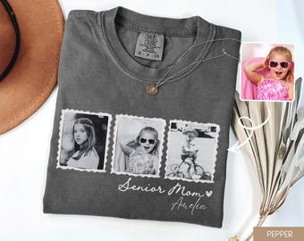 Personalized Vintage Photo Senior Shirt: Custom Picture Senior Mom Shirt 2026, Class of 2026 Graduate Keepsake