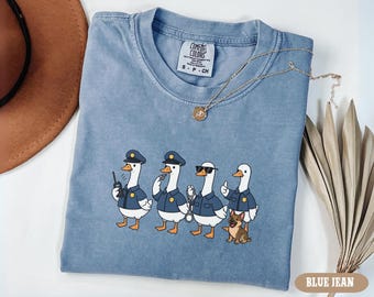 Comfort Colors Goose Police Officer Shirt: Law Enforcement Tee, Police Husband Gift