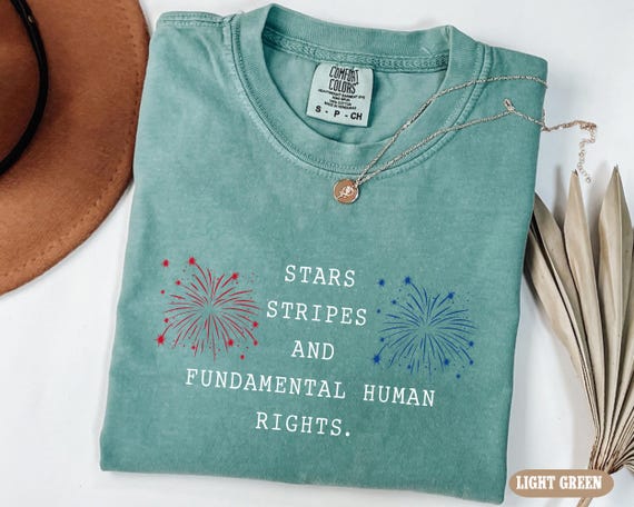 4th of July Feminist Shirt, Stars Stripes And Fundamental Rights, Fourth Of July Feminist Activist, Girl Power USA Shirt, Liberal American