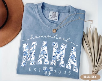 Homeschool Mama Chinoiserie Shirt, Home School Teacher Gift, Homeschool Mom Tee, Christian Homeschool Mom, Home Sweet Homeschool