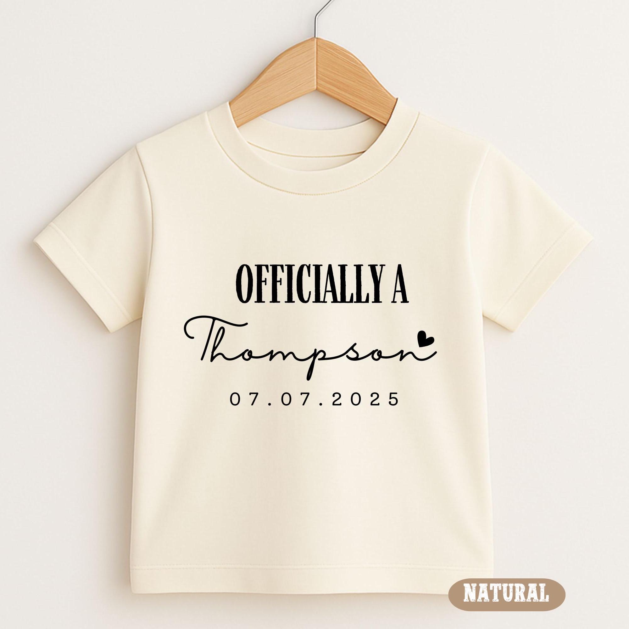 Custom Adoption Day Toddler Shirt, Officially Adopted for Kids, Personalized Name Matching Adoption Family Tee, Adoption Announcement TShirt
