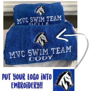 Personalisiertes Schwimm-Team-Handtuch / Individuelles Schwimm-Handtuch / Personalisiertes Handtuch mit individuellem Logo / Taucher-Team-Handtuch / Sport-Team-Handtuch /Trainer Geschenk