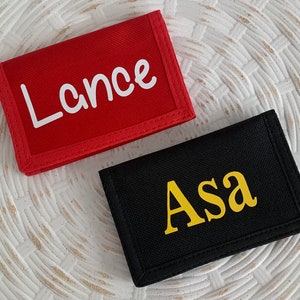 Billetera triple personalizada, billetera infantil personalizada, billetera de fútbol, billetera de personaje, regalo de cumpleaños, regalo de Navidad
